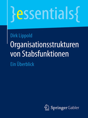 cover image of Organisationsstrukturen von Stabsfunktionen